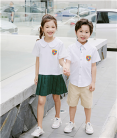 夏季中小學(xué)生服裝襯衫（白）
