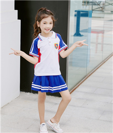 夏季女中小學(xué)生校服（白藍(lán)）