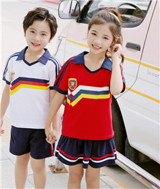 夏季中小學(xué)生運動服V領(lǐng)