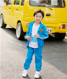 冬季男中小學(xué)生休閑外套開拉鏈（藍）