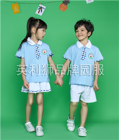 夏季中小學(xué)生校服白領(lǐng)帶假領(lǐng)帶（淺藍）